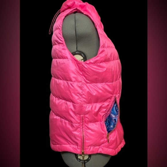Lilly Pulitzer winter vest “Palm Paradise” wms sz med - Picture 3 of 7